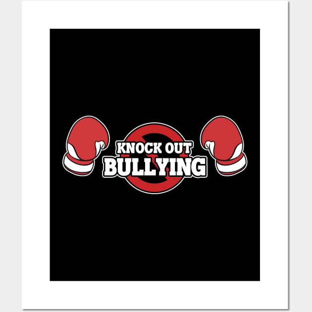 Knock Out Bullying Boxing Gloves Anti-Bullying Wall Art by theperfectpresents